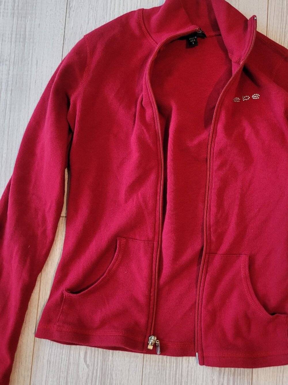Red BEBE Rhinestone Jacket - Picture 4 of 4
